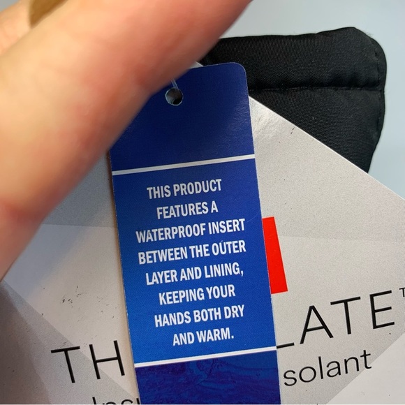 Kohls Igloos Ladies Waterproof 3M Ski/Snow Black Mittens - Sz S/M - Picture 10 of 12